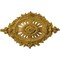 Ekena Millwork Antonio Ceiling Medallion, Hand-Painted Iridescent Gold, 35 7/8"W x 22 1/2"H x 4 3/8"P CM35X22ANIGS - alternate 1